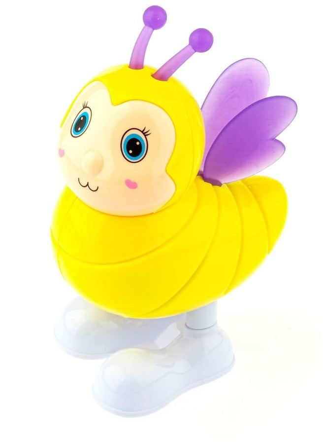 Quasar Wind Up Cute and Colorful Bee Toy Pull Back Toy Key Operated Vehicle Playsets Fantastic Birthday Gifts Little Kids Picnic Playing Your Children (Pack of 1) - Multicolor - Image 3